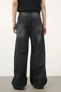 Men's Cat's Whisker Wide Leg Jeans - Update AvenueTrendsi100400533085280100400533085280Men's Cat's Whisker Wide Leg JeansBlack