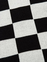 Men's Checkered Heart Pattern Sweater Vest