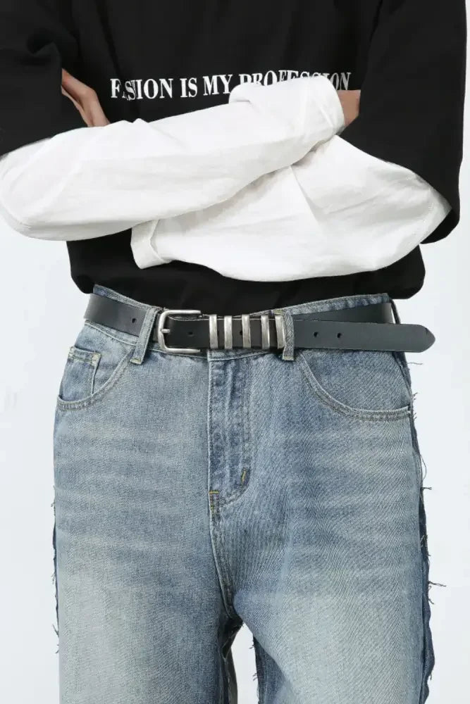 Men's Contrast Loose Fit Jeans