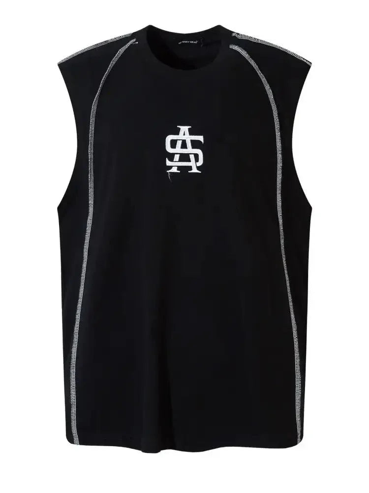 Men's Contrast Trim Round Neck Tank - Update AvenueTrendsi10040025035040210040025035040220388560758749ff8dd2b8395f7a4431 - Max - OriginBlack