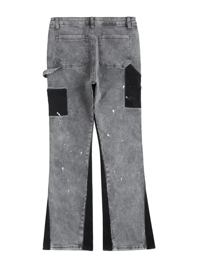 Men's Contrast Washed Bootcut Jeans - Update AvenueTrendsi100400646001460100400646001460Men's Contrast Washed Bootcut JeansDark Gray