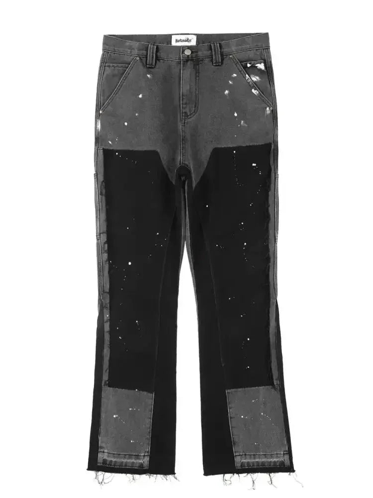 Men's Contrast Washed Bootcut Jeans - Update AvenueTrendsi100400646002147100400646002147Men's Contrast Washed Bootcut JeansBlack