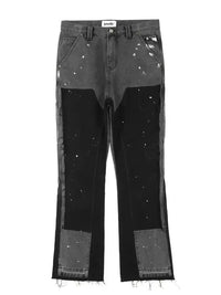 Men's Contrast Washed Bootcut Jeans - Update AvenueTrendsi100400646002147100400646002147Men's Contrast Washed Bootcut JeansBlack