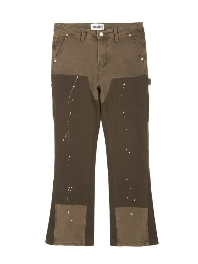 Men's Contrast Washed Bootcut Jeans - Update AvenueTrendsi100400646002664100400646002664Men's Contrast Washed Bootcut JeansCoffee Brown