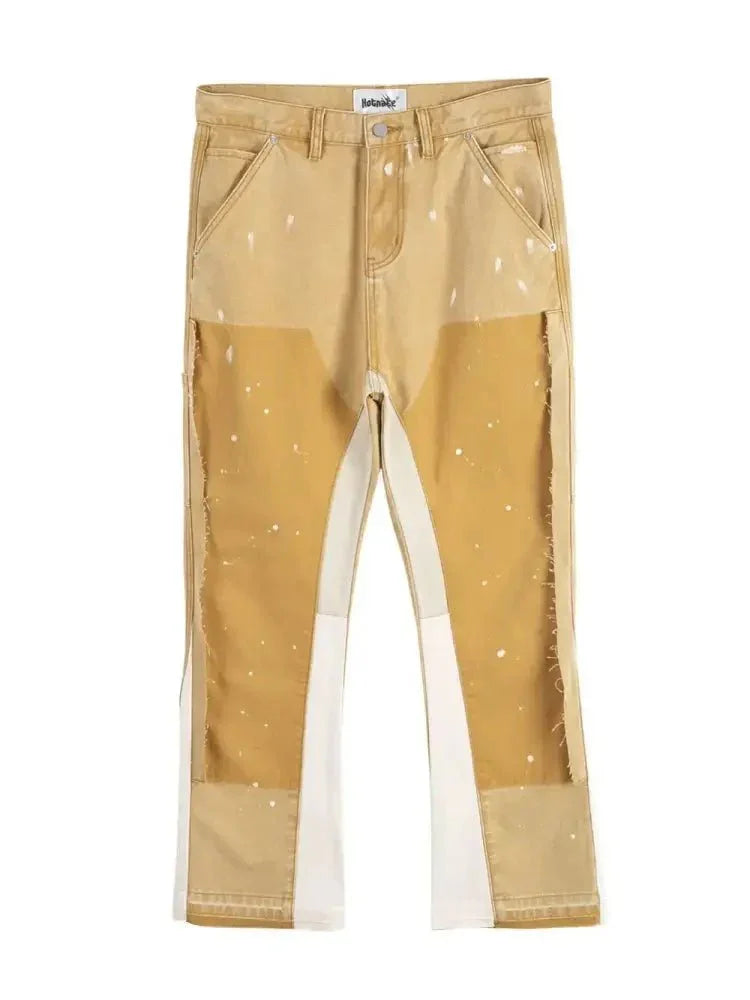 Men's Contrast Washed Bootcut Jeans - Update AvenueTrendsi100400646003110100400646003110Men's Contrast Washed Bootcut JeansGold