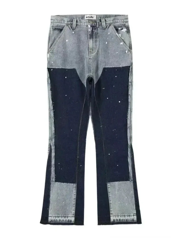 Men's Contrast Washed Bootcut Jeans - Update AvenueTrendsi100400646003677100400646003677Men's Contrast Washed Bootcut JeansNavy