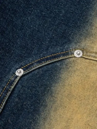 Men's Contrast Wide Leg Jeans