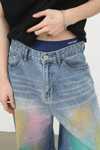 Men's Contrast Wide Leg Jeans - Update AvenueTrendsi100400366283795100400366283795Men's Contrast Wide Leg JeansMedium