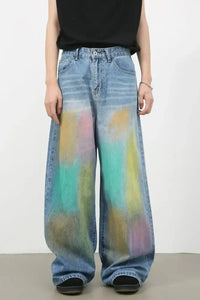 Men's Contrast Wide Leg Jeans - Update AvenueTrendsi100400366283795100400366283795Men's Contrast Wide Leg JeansMedium