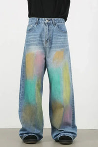 Men's Contrast Wide Leg Jeans - Update AvenueTrendsi100400366283795100400366283795Men's Contrast Wide Leg JeansMedium