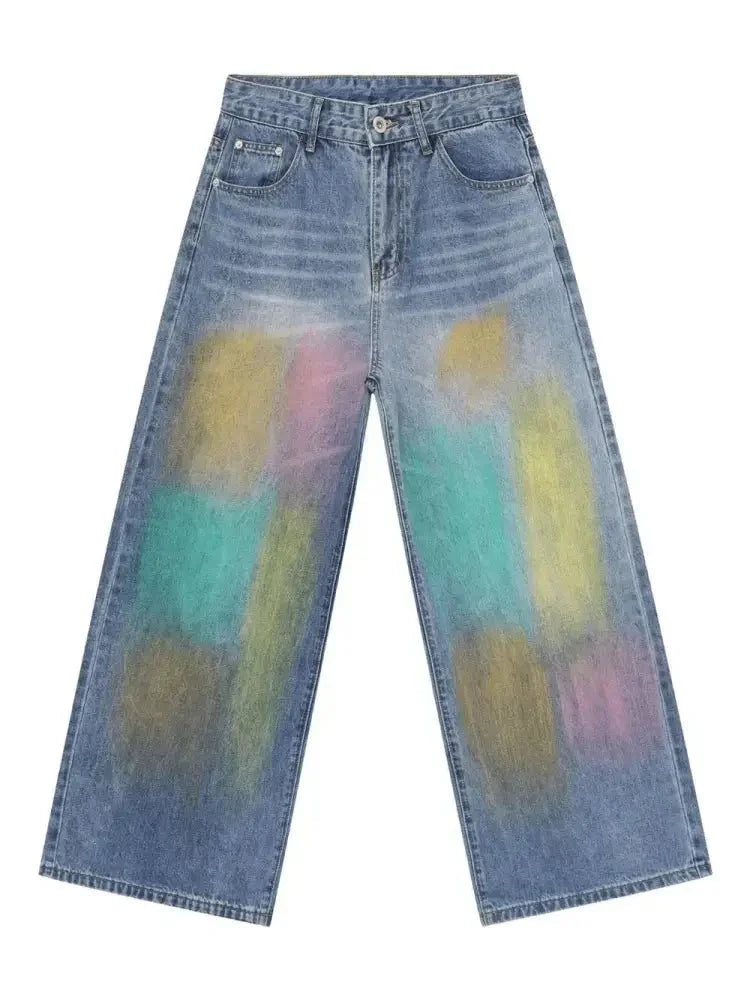 Men's Contrast Wide Leg Jeans - Update AvenueTrendsi100400366283795100400366283795Men's Contrast Wide Leg JeansMedium