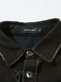 Men's Cross Button Up Oversized Denim Shirt