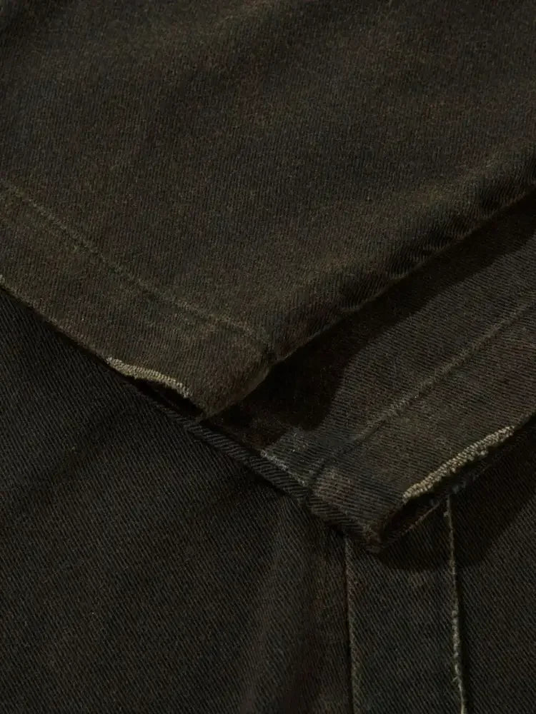 Men's Cross Button Up Oversized Denim Shirt