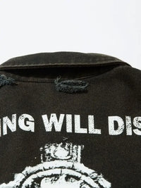 Men's Cross Button Up Oversized Denim Shirt