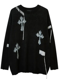 Men's Cross Round Neck Sweater