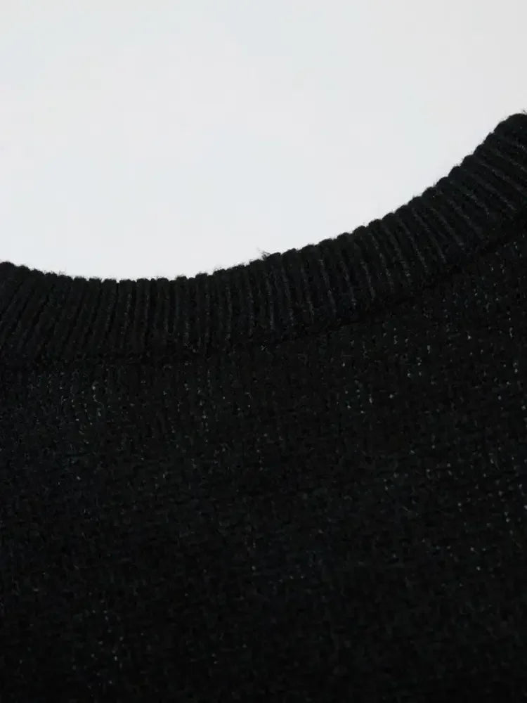 Men's Cross Round Neck Sweater