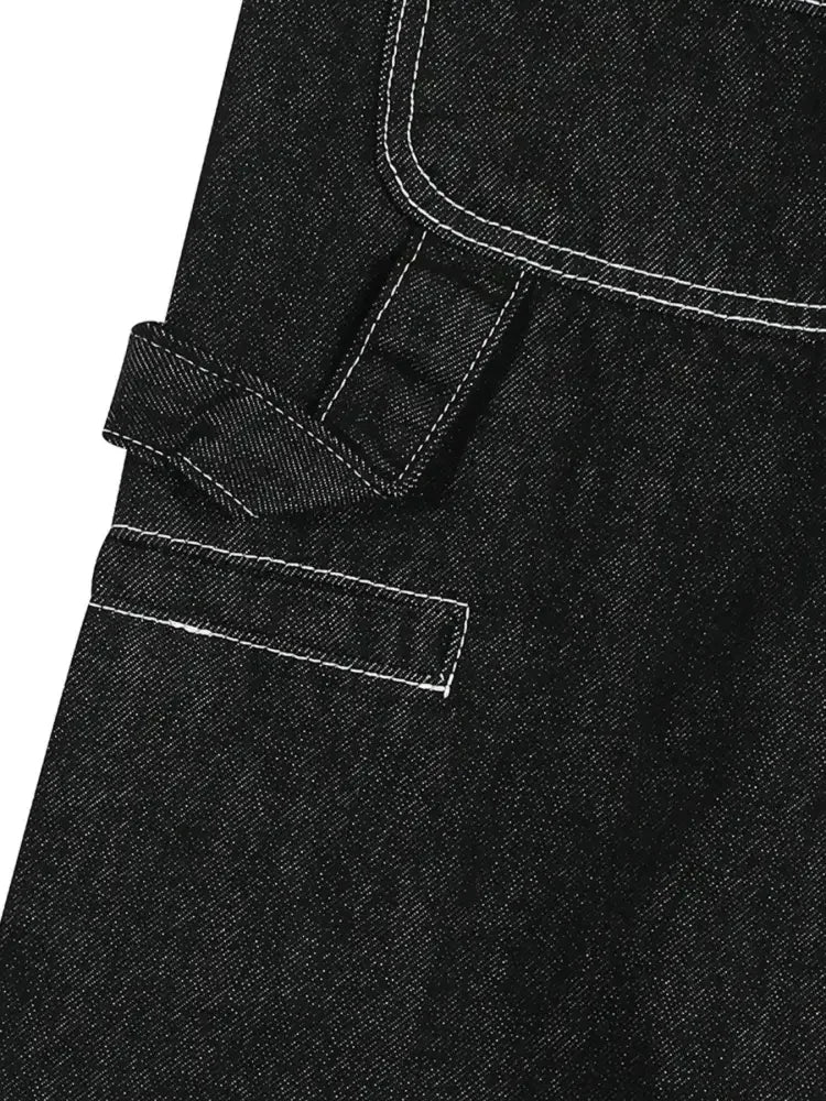 Men's Denim Shorts with Contrast Stitching