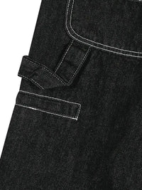 Men's Denim Shorts with Contrast Stitching
