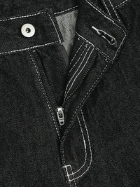 Men's Denim Shorts with Contrast Stitching
