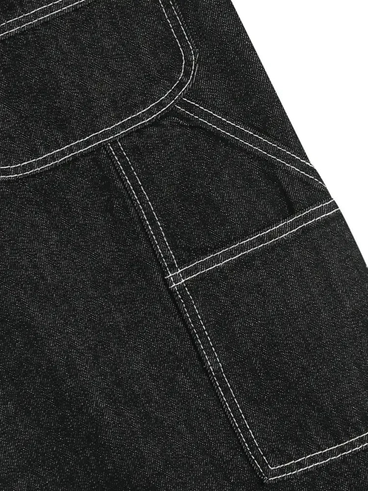 Men's Denim Shorts with Contrast Stitching