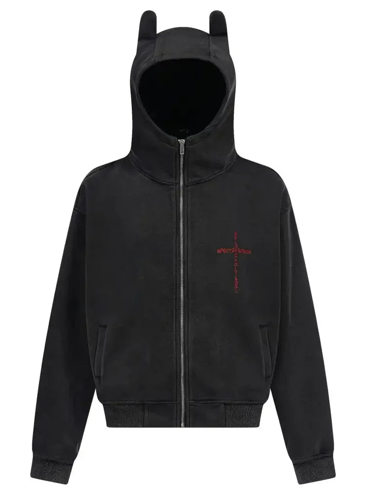 Men's Devil Horn Zip - Up Hoodie - Update AvenueHalloweenTrendsi10040051918376910040051918376995803c6ee70b4398b3cbc4122bc54501 - Max - OriginBlack