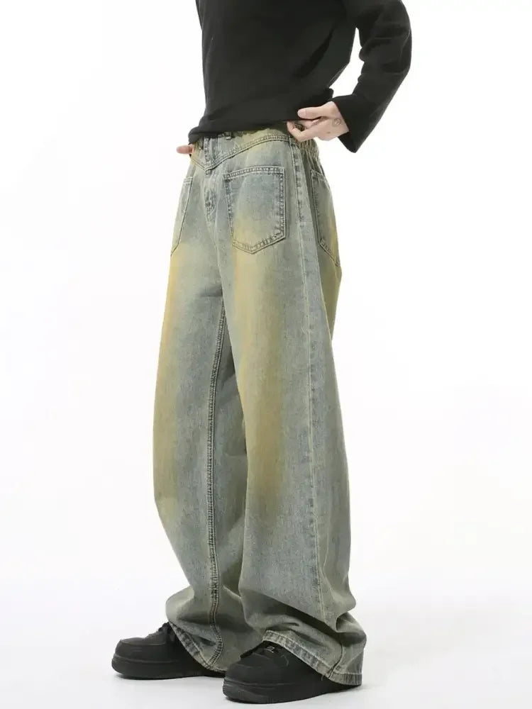 Men's Distressed Backward Jeans