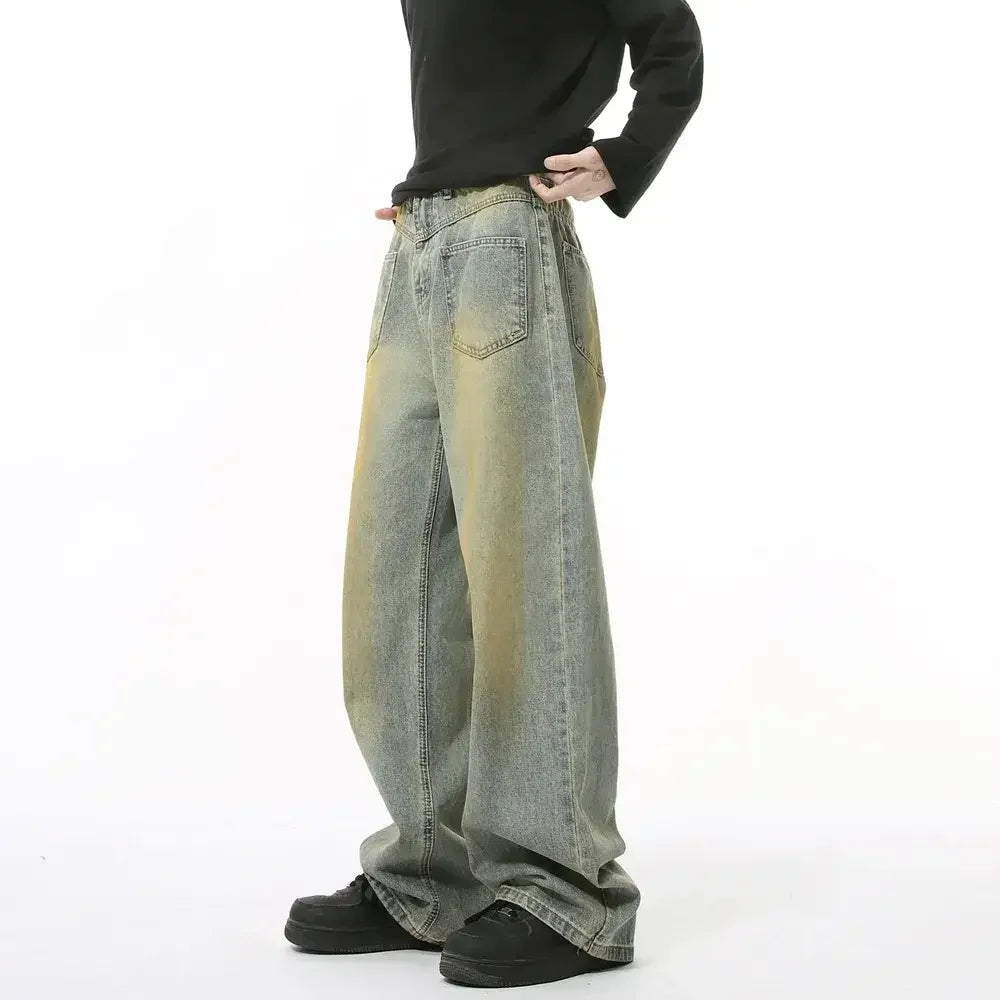 Men's Distressed Backward Jeans