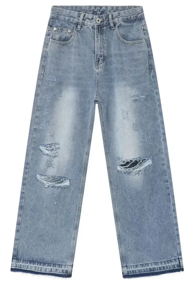 Men's Distressed Baggy Jeans