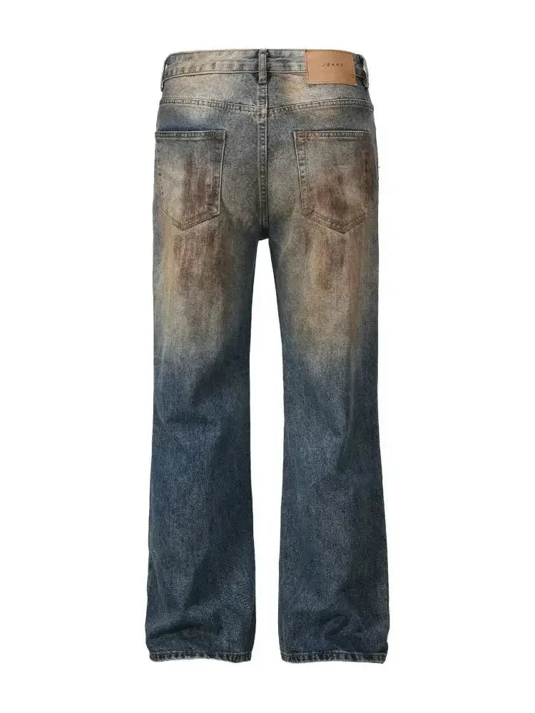 Men's Distressed Bleached Loose Fit Jeans - Update AvenueTrendsi100400170155546100400170155546Men's Distressed Bleached Loose Fit JeansVintage Blue