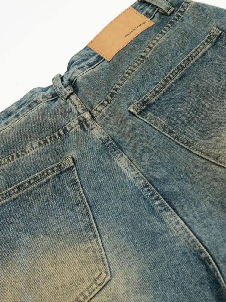 Men's Distressed Camo Patchwork Denim Shorts - Update AvenueTrendsi100400075334492100400075334492Men's Distressed Camo Patchwork Denim ShortsBlue