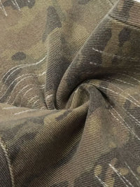 Men's Distressed Camo Patchwork Straight Jeans