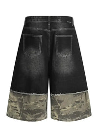 Men's Distressed Camouflage Denim Shorts - Update AvenueTrendsi100400323251279100400323251279Men's Distressed Camouflage Denim ShortsBlack