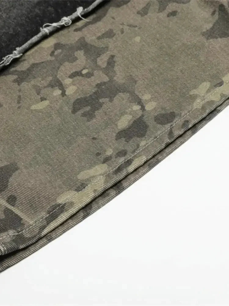 Men's Distressed Camouflage Denim Shorts - Update AvenueTrendsi100400323251860100400323251860Men's Distressed Camouflage Denim ShortsBlue