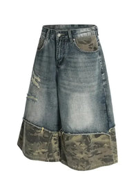 Men's Distressed Camouflage Denim Shorts - Update AvenueTrendsi100400323251860100400323251860Men's Distressed Camouflage Denim ShortsBlue