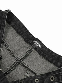 Men's Distressed Cargo Wide Leg Jeans