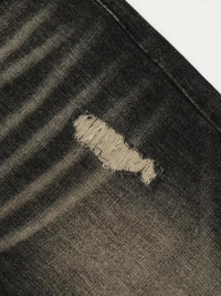 Men's Distressed Cat's Whisker Washed Bootcut Jeans
