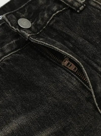 Men's Distressed Cat's Whisker Washed Bootcut Jeans