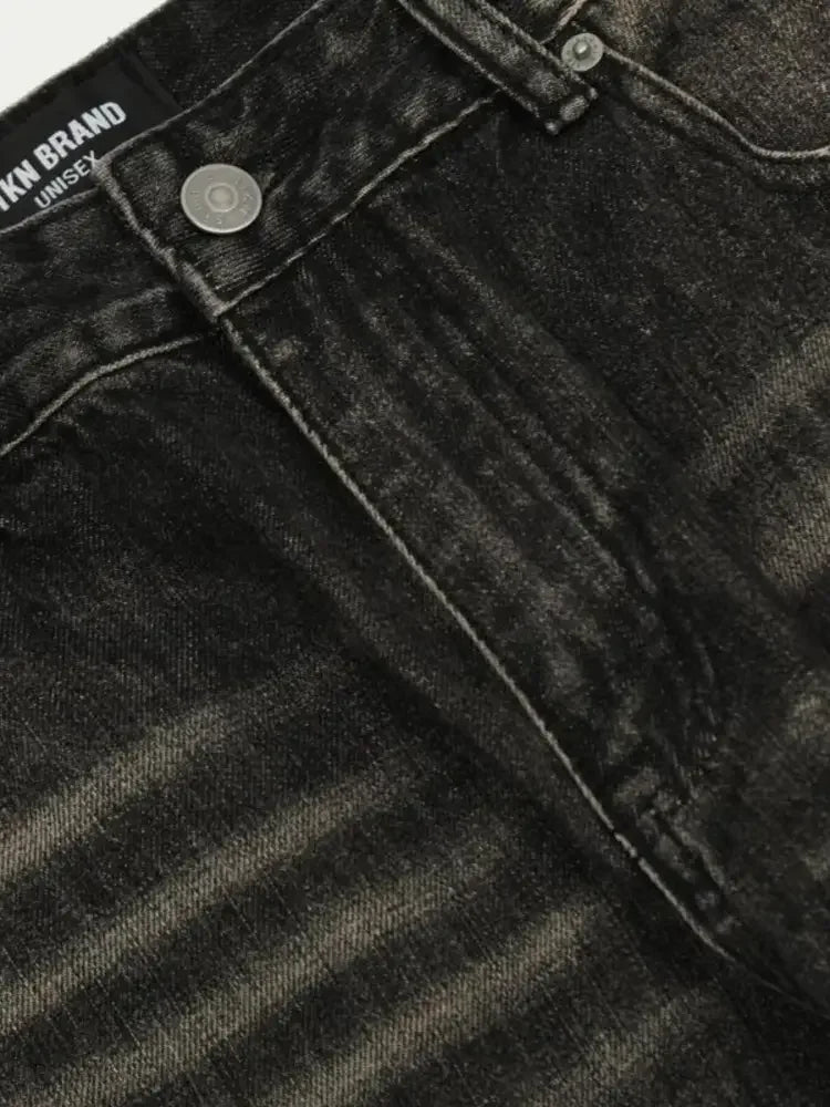 Men's Distressed Cat's Whisker Washed Bootcut Jeans