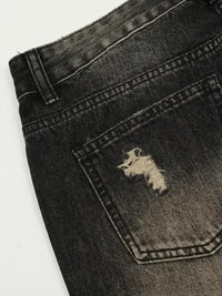 Men's Distressed Cat's Whisker Washed Bootcut Jeans