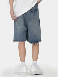 Men's Distressed Denim Shorts