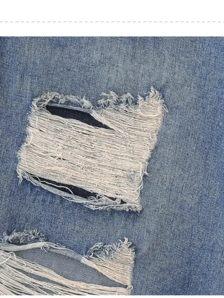 Men's Distressed Denim Shorts