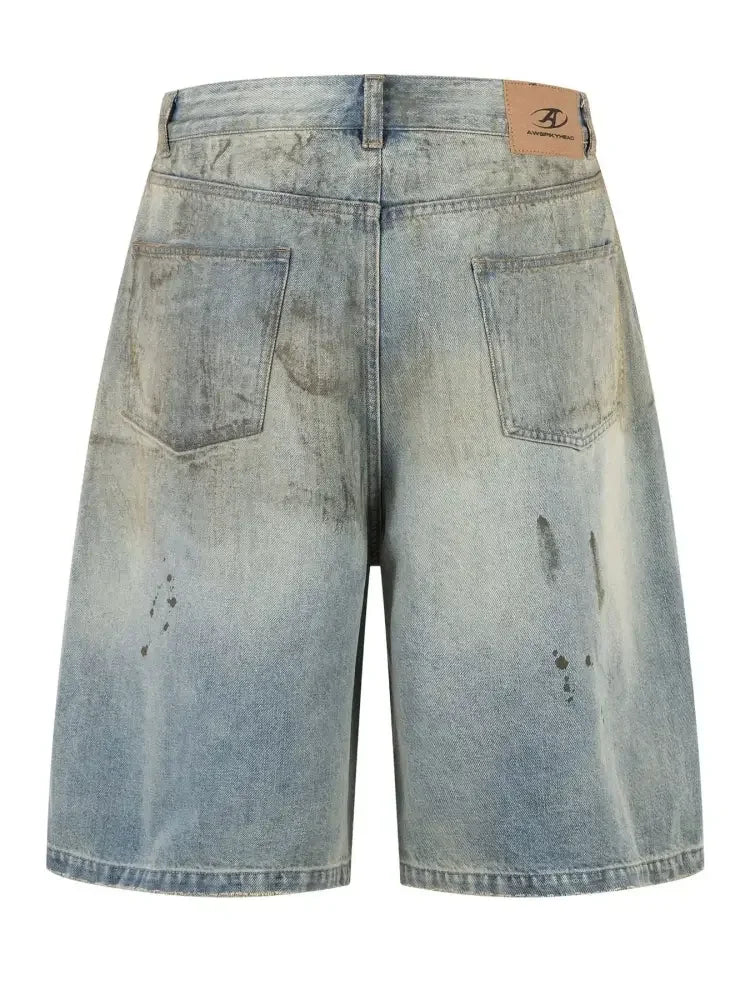 Men's Distressed Denim Shorts