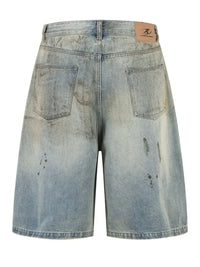 Men's Distressed Denim Shorts