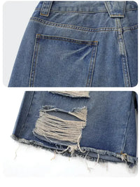 Men's Distressed Denim Shorts