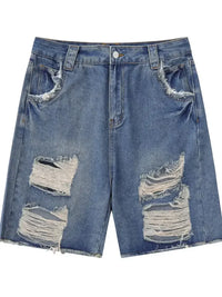 Men's Distressed Denim Shorts