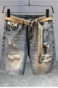 Men's Distressed Denim Shorts