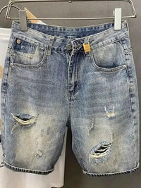 Men's Distressed Denim Shorts