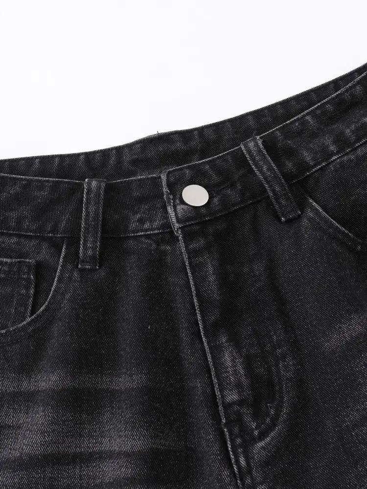 Men's Distressed Denim Shorts with Plaid Patches - Update AvenueTrendsi100400819153797100400819153797Men's Distressed Denim Shorts with Plaid PatchesBlack