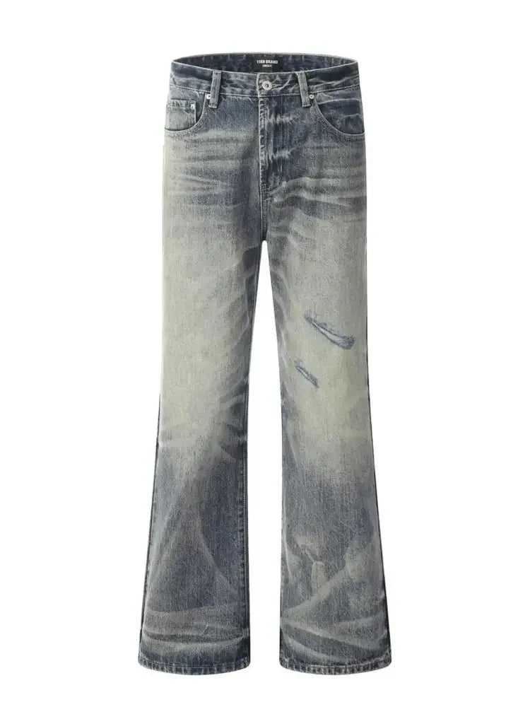 Men's Distressed Flare Jeans