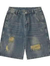 Men's Distressed High - Waist Denim Shorts - Update AvenueTrendsi100400730607215100400730607215Men's Distressed High - Waist Denim ShortsLight Blue